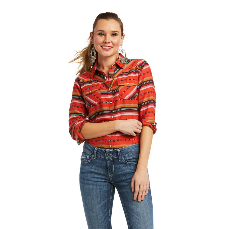 Ariat Hemden Damen - Real Oasis Serape Orange ( URLWH-2650 )